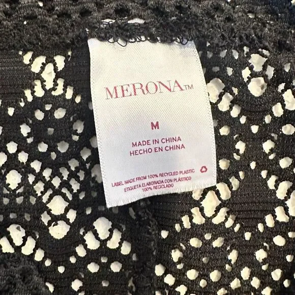 Black lace swim coverup - Picture 5 of 8